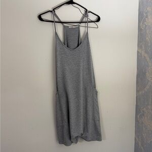 Francesca's Collections Gray Racerback Jumpsuit